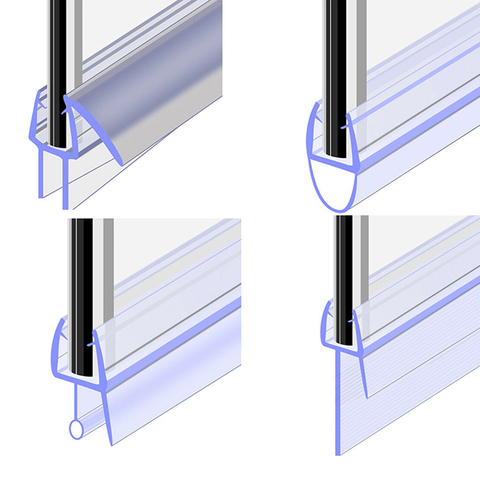 50cm Shower Screen Seal Strip PVC Bath Door Sealing Strips 6/8/10/12mm Seal Gap Window Weather Strip Glass Fixture Daily Tools ► Photo 1/6