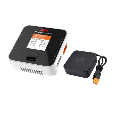 ISDT Q6 Nano BattGo 200W 8A Lipo Battery Charger White Color with ToolkitRC EU Power ► Photo 1/5