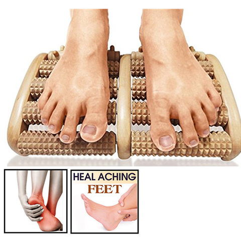 3 5 Raw Wooden Foot Roller Wood Care Massage Reflexology Relax Relief Massager Spa Gift Anti Cellulite Foot Massager Care Tool ► Photo 1/6