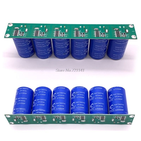 Super Farad Capacitor 16V 83F 6PCS 2.7V 500F Flat Angle Electrolytic Capacitor with Protection Board Single Row Ultracapacitor ► Photo 1/6