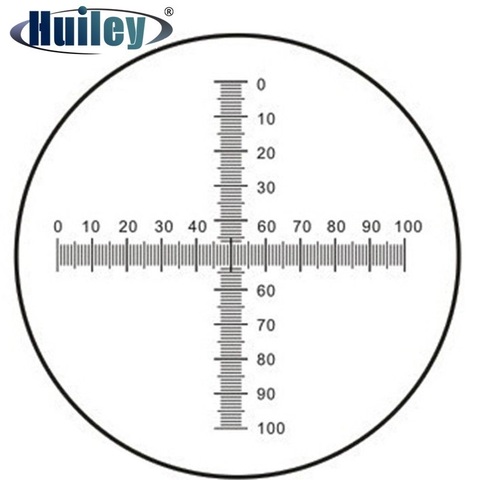 DIV=0.1 mm Microscope Eyepiece Micrometer for Stage Micrometer Calibration Graticule Cross Ruler 10x10 Scale Slide ► Photo 1/5