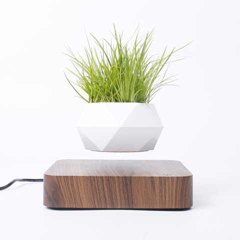 Levitating Air Bonsai Pot Rotation Flower Pot Planters Magnetic  Suspension Floating Pot Potted Plant Home Desk Decor ► Photo 1/6