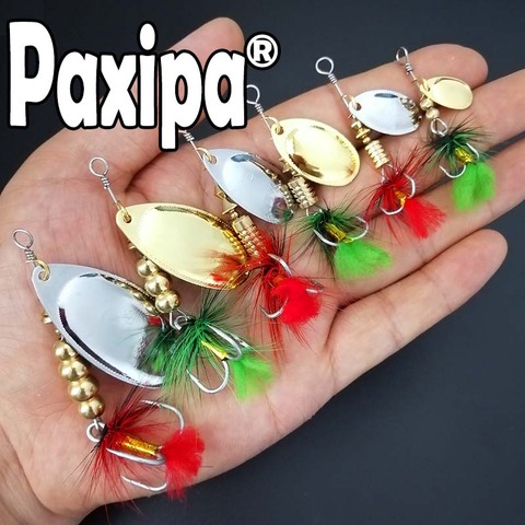 1pc Brass Spinner Bait Lure 1.4g to 14g Treble Hook Spoon Lure Artificial Bait Metal Fishing Lure Bass Hard Bait ► Photo 1/4