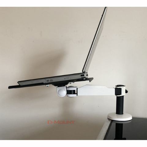 TK501-LP60 full motion rotate clamp base steel single laptop tray bracket computer desk stand double arm support full motion ► Photo 1/3