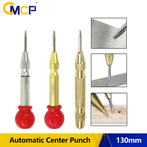 1PC 130mm HSS Automatic Center Punch Center Pin Punch Spring Loaded Marking Starting Hole Centering Tool Center Punch Automatic ► Photo 1/6