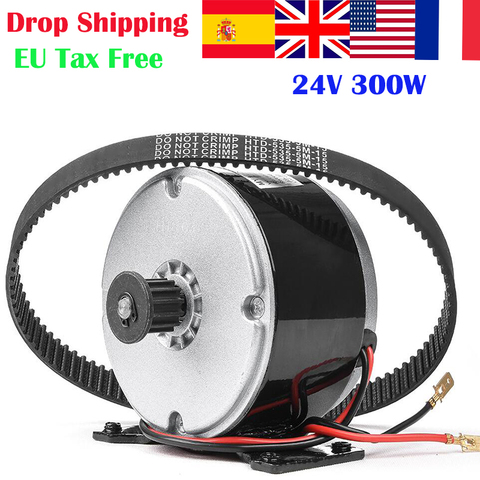 24V 300W MY1016 Brushed Motor For Electric Scooter With Belt Pulley  Motor High Speed Scooter Engine Ebike Motor Kits ► Photo 1/6