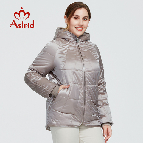 Astrid 2022 New Autumn Winter Women's coat women Windproof warm parka Plaid fashion Jacket hood large sizes female clothing 9385 ► Photo 1/6