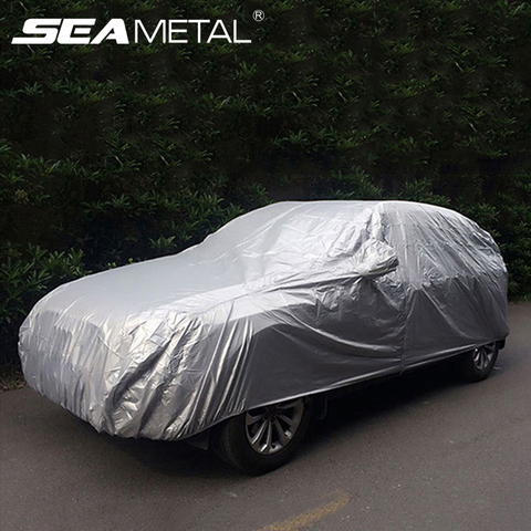 SEAMETAL Waterproof Car Cover Outdoor Sun Shade Full Covers Sun Shield UV Rain Frost Snow Dust Resistant Universal For Sedan SUV ► Photo 1/6