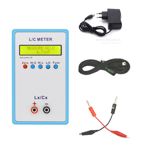 JUNTEK handheld inductor&capacitor LC-200A Digital LCD Capacitance inductance meter LC Meter 1pF-100mF 1uH-100H ► Photo 1/6