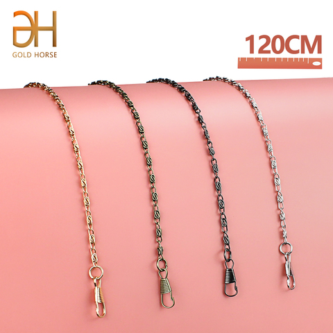 120CM Women Metal Chain Bag Thin Purse Shoulder Bag Chains For Bag Replacement Handbag Chain Strap Accessories For Bags ► Photo 1/6
