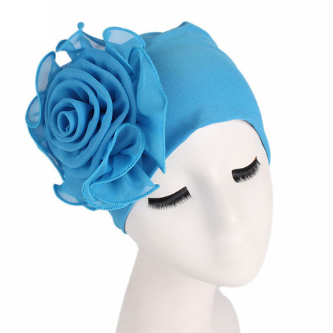 2022 summer hats for women Ladies Beanie Scarf Retro Femme Cancer Chemo Big Flowers Hat Turban Wrap Hat bonnet femme ► Photo 1/6