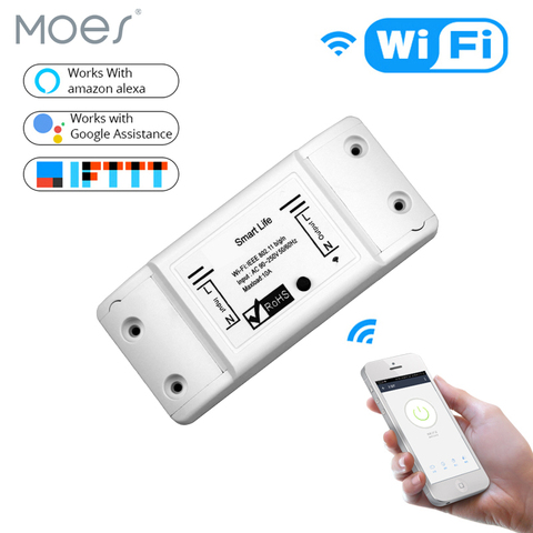 DIY WiFi Smart Light Switch Universal Breaker Timer Smart Life APP Wireless  Remote Control Works with Alexa Google Home - Price history & Review, AliExpress Seller - MOES Direct Store