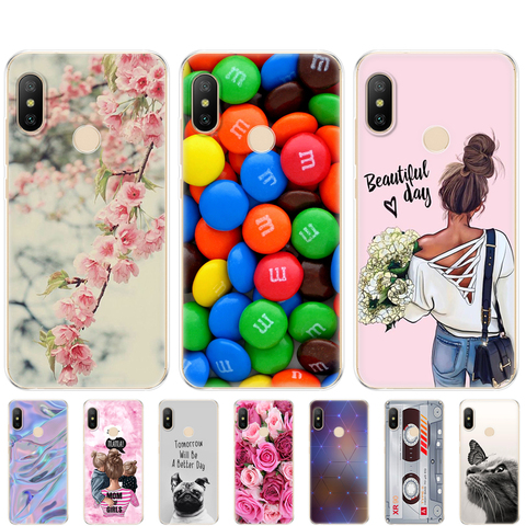 silicon case For xiaomi MI A2 LITE Cases Full Protection Soft tpu Back Cover Phone Cases For Xiomi MI A2 LITE bumper Coque ► Photo 1/6