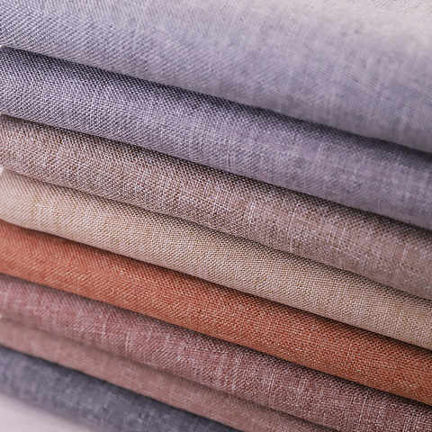 Solid Linen Fabric Plain Polyester Material For Sofa Curtain Home Furniture DIY Sewing ► Photo 1/6