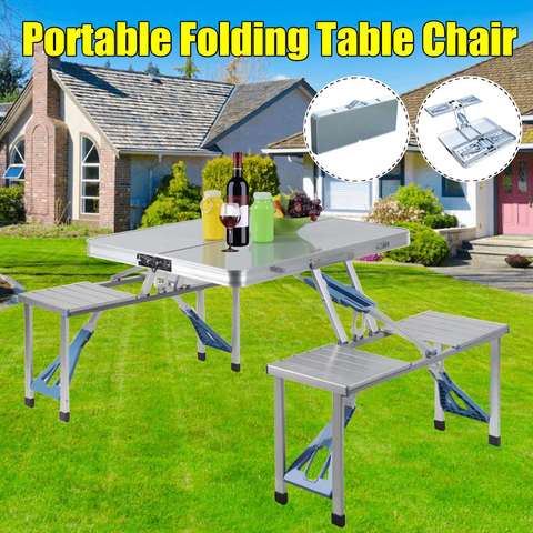 Outdoor Folding Table Chair Camping Aluminium Alloy Picnic Table Waterproof Ultra-light Durable Folding Table ► Photo 1/6