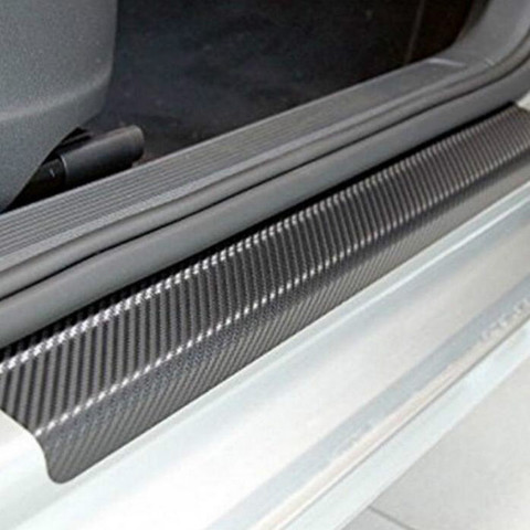 4PCS 60x6.8cm Car Door Sill Anti Kick Stickers Scuff Anti Scratch Carbon Fiber Auto Door Sticker Car Accessories Car Styling ► Photo 1/6