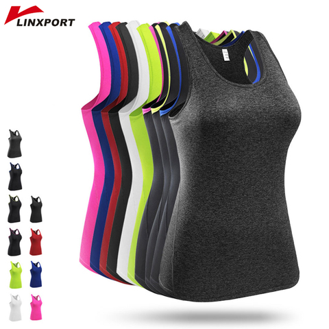 Yoga Sleeveless T Shirts Gym Sports Vest Fitness Base Layer Training Sportswear Running Tank Tops Shirt Female Quick Dry Jersey ► Photo 1/6