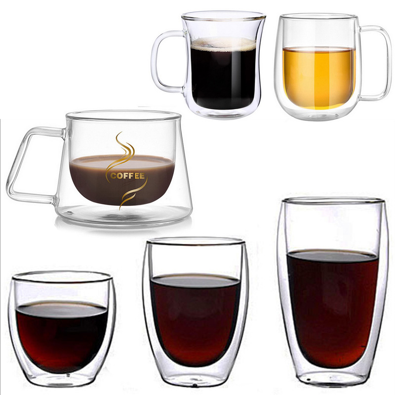 1pcs Nespresso Double Wall Coffee Glass Mug Cup After Tea Drinking