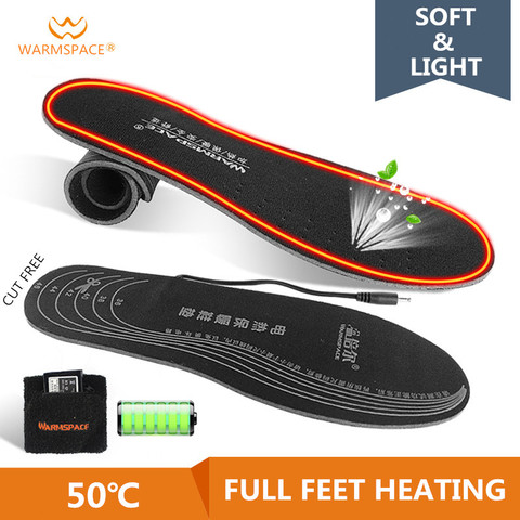 Winter Unisex Ski insole Rechargeable Heated Insoles Foot Warming Insoles Thermal Electric Battery Insoles Heated Outdoor Hiking ► Photo 1/6