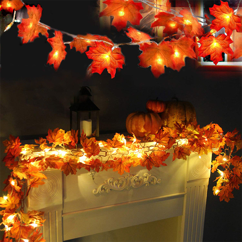 Christmas Tree LED Fairy String Lights 4M Maple Leaves Led Garlands Lights for Xmas Party Home Garden Holiday Decoration ► Photo 1/6