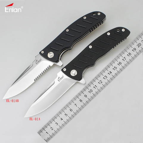 Enlan EL-01AB 8Cr13Mov Blade G10 Handle Folding Knife Outdoor Collection Camping Hunting Survival EDC Gift Knife Kitchen ► Photo 1/1