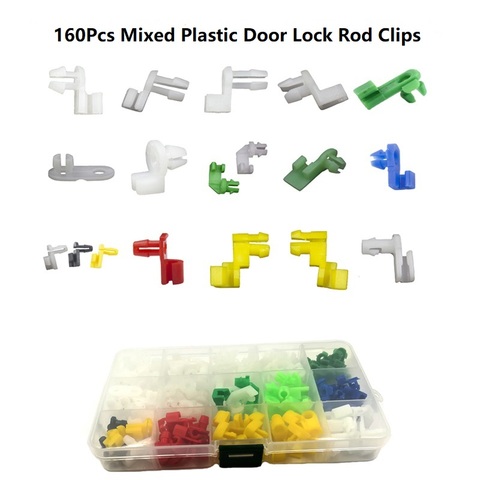Auto Universal Plastic Left Right Door Lock Rod Clip Side Fasteners Retainers Car Wire Clips Box ► Photo 1/6