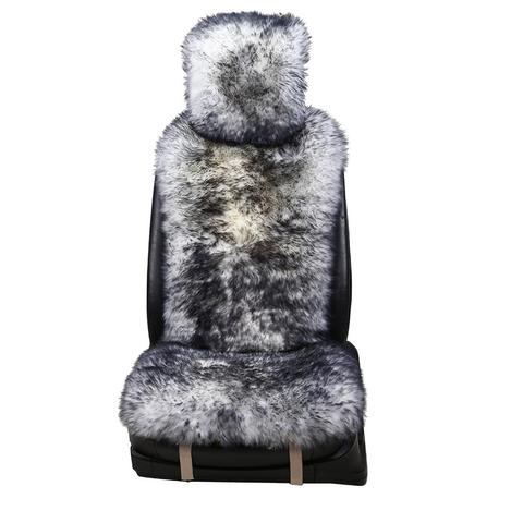 Authentic Sheepskin fur Car Seat Covers, Universal Size Australian long Wool Car Seat Cushion for Adult Man Women, 1 Piece Seat ► Photo 1/6