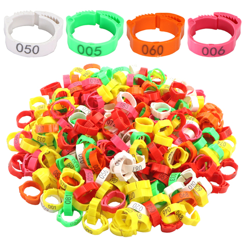 30PCS Chicken Foot Ring Adjustable Size Poultry Leg Digital Label Buckle Ring 6 Colors Plastic Chick Duck Goose Farm Equipment ► Photo 1/6