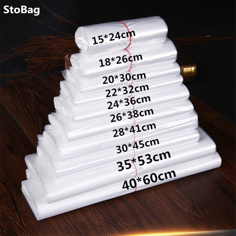 500Gram/Pack Clear bags Plastic Shopping Bag 20x30cm Medium Thickness Reusable Grocery Bag With Handle Food Bags ► Photo 1/6