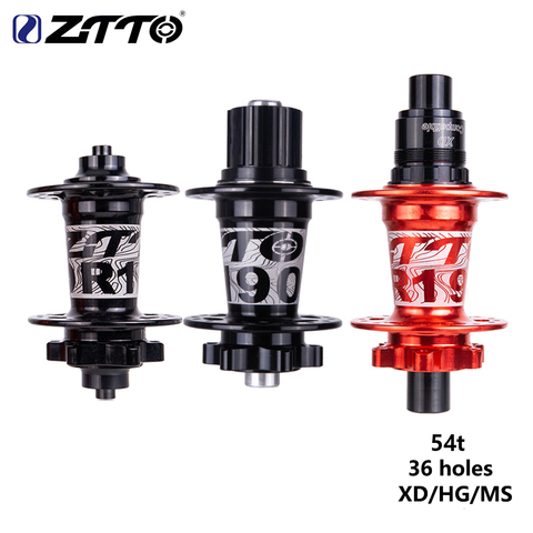 ZTTO MTB 36 Holes Disc Brake Hub 1 pair  AL6082 4Sealed Bearing Ratchet 54T Thru Axle Quick Release XD 142 12 100 135 Compatible ► Photo 1/6