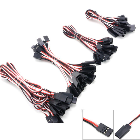 10pcs 100mm/150mm/200mm/300mm/500mm RC Servo Extension Cord Cable Wire Lead JR For Rc Helicopter Rc Drone ► Photo 1/6