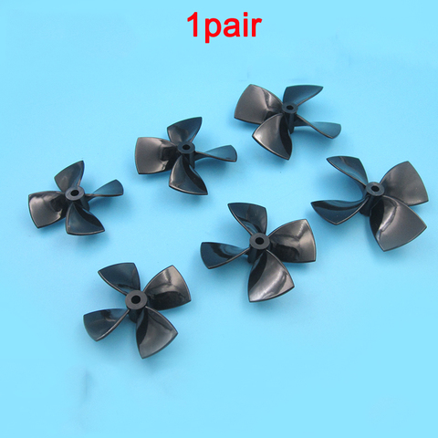 1pair PC 4-blade Propeller Outer Dia 60mm 70mm 80mm Aperture 5mm Paddle CW CCW Prop for RC Model Nest Boat Trawler UAV ► Photo 1/5