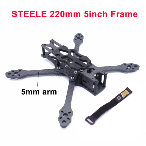 STEELE 5inch 220mm 220 Wheelbase X Type Carbon Fiber Quadcopter Frame Kit with 5mm Arm For FPV Freestyle RC Racing Drone ► Photo 1/5