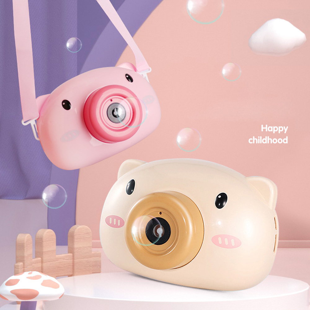 Electric Cute Cartoon Pig Bubble Machine Automatic Bubble Maker Outdoor Toys 