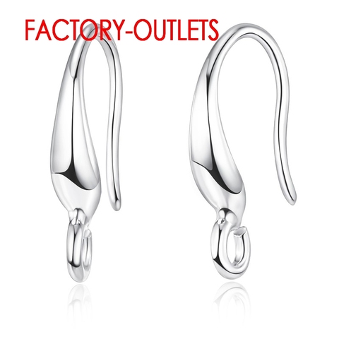Hot Sale 10PCS Lot Fashion Jewelry Components 925 Sterling Silver Earrings Accessories For Women Earring Hooks Fitting ► Photo 1/5