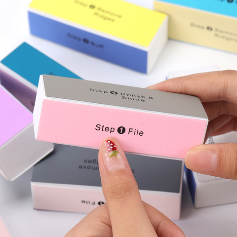 4 Ways Buffer Buffing Sanding Files Acrylic Pedicure Manicure Polish Nail Buffer Buffing Block Nail File Tools ► Photo 1/6