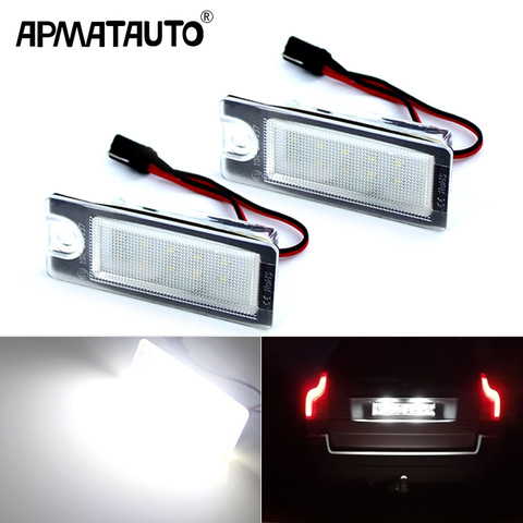 2Pcs NO Error Canbus LED Number Plate Lamp for Volvo V70 2001-2007 XC70 XC 70 90 S60 S80 3528-SMD LED License Plate Light ► Photo 1/6