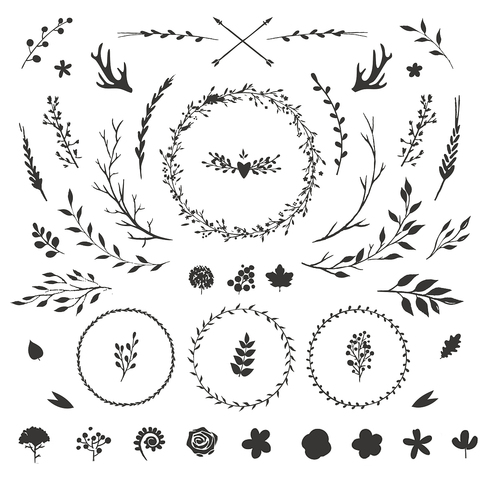 AZSG Garland Leaves Flower Clear Stamps For DIY Scrapbooking Decorative Card making Crafts Fun Decoration Supplies 13*13cm ► Photo 1/1