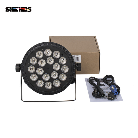 Aluminum Alloy LED Par 18x18W RGBWA+UV 6in1 LED Par Can Sound Action Flat Par Light DMX Stage Lights Or Party KTV Disco DJ Lamp ► Photo 1/6