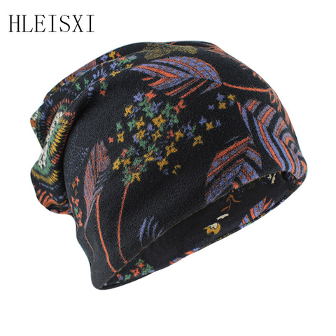 Women Spring Autumn Warm Beanies Skullies Fashion Girl Hat Scarf Double Used Bonnet Outdoor Hip Hop Adult Female Bonnet ► Photo 1/6