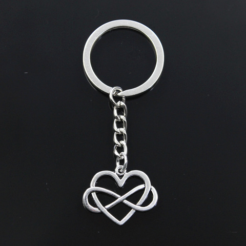 New Keychain 22x27mm Heart Infinity Love Forever Pendants DIY Men Car Key Chain Ring Holder Keyring Souvenir Jewelry Gift ► Photo 1/4