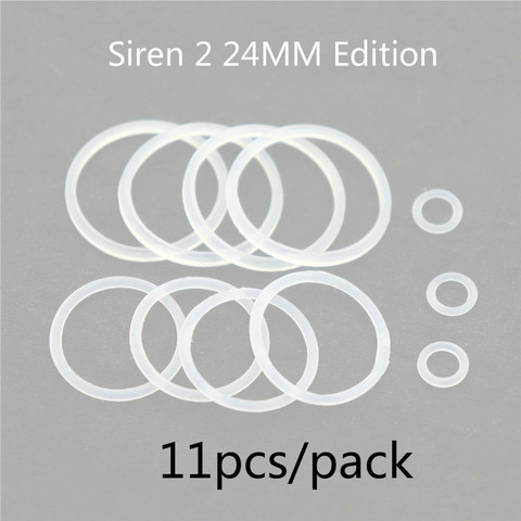 YUHETEC Silicone Seal Ring for E Cigarette  Digiflavor Siren 2 24MM Edition(11pcs/pack) / Siren 2 MTL 22MM ► Photo 1/5