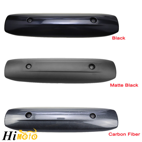 Black /Carbon Fiber Motorcycle Muffler Exhaust Pipe Cover Cowl For Yamaha TMAX500 TMAX530 T MAX T-MAX TMAX 500/530 2011-2016 ► Photo 1/6