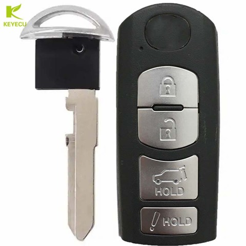 KEYECU Replacement Proximity Smart Remote Key fob 315Mhz PCF7953P 49 CHIP for Mazda CX-5 CX-9 2016 2017 2022 WAZSKE13D02/01 ► Photo 1/4