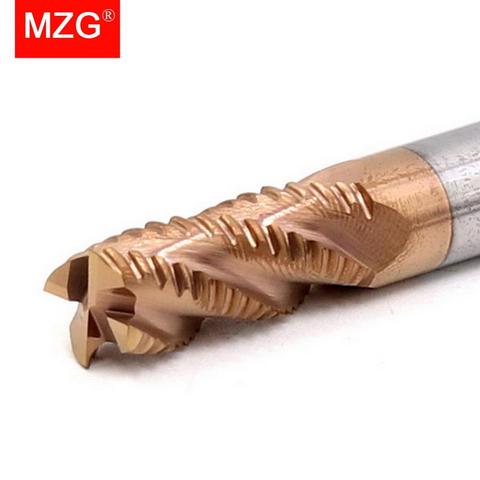 MZG 1PCS 4 Flute Rough EndMill 4mm 6mm 8mm CNC Machining Tool Lathe Stainless Steel Milling Cutter Flat Roughness End Mill ► Photo 1/6