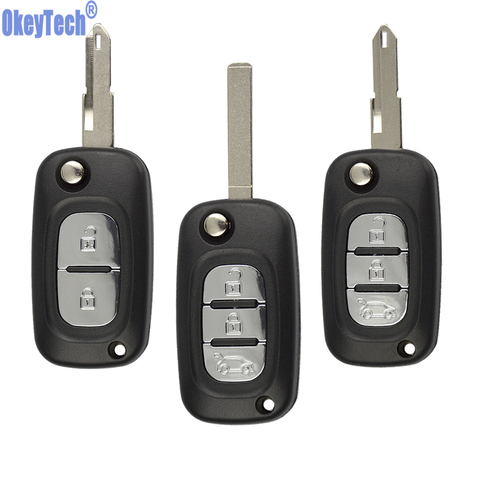 Folding Flip Remote Key Fob Case Shell For 3 Buttons Renault Clio Megane Kangoo