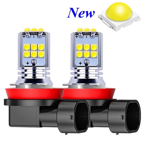 2PCS H8 H11 H10 H16 PSX24W 9006 HB4 9005 HB3 PY24W P13W High Quality 1800LM LED Bulb Car Anti Fog Light Auto FogLamp White Amber ► Photo 1/6