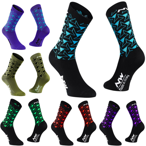 2022 Pro Cycling Socks Men Women Bike Sports Socks Breathable Road Bicycle Socks Outdoor Racing Socks 4 Colors ► Photo 1/5