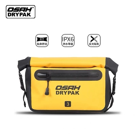 OSAH Waterproof Outdoor Waist Bag 3L Dry Water Resistant Heavy Duty Roll-Top Closure Cushioned Padded Panel Diving Surf Foating ► Photo 1/6