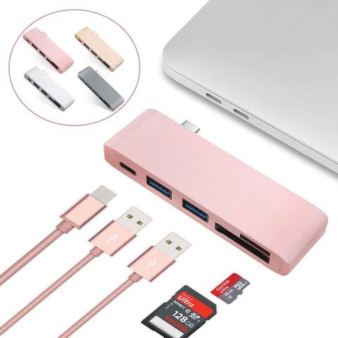 USB C Hub To TF SD Reader Slot Hub 3.0 PD Thunderbolt 3 USB C Hub Adapter for MacBook New Pro Air 12 13 15 16 2022 A2141 ► Photo 1/6